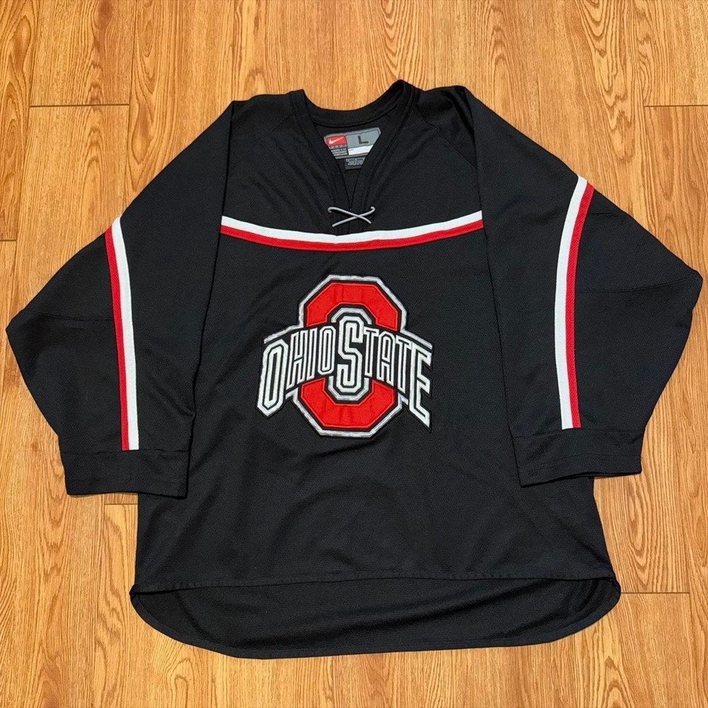 Ohio State Men's Nike Jersey Team Apparel Embroidered Black Size Large